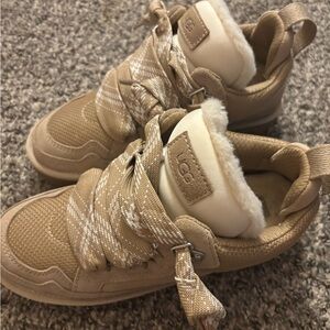 UGG Kids Beige and Cream Sneakers